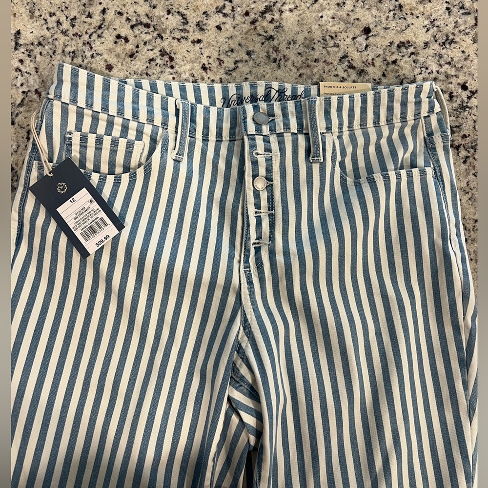 Universal Thread Stripes skinny pants high rise